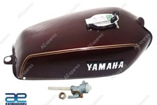 Serbatoio benzina Yamaha RX100 RX125 acciaio marrone con tappo coperchio cromato