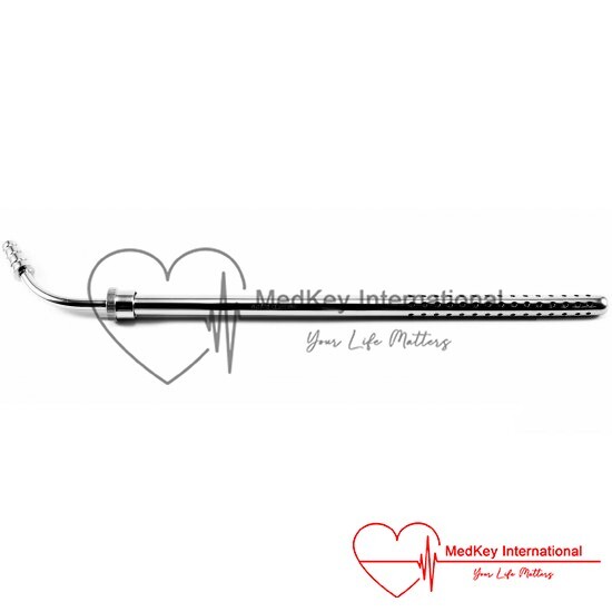 Medical Poole Suction Tube 9.25" Curved 10mm Surgical Instruments set of 4