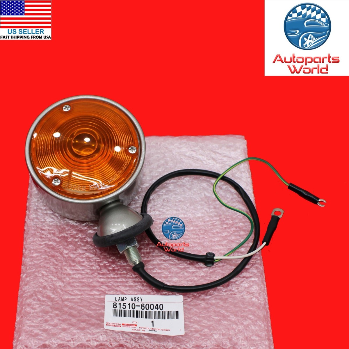 GENUINE TOYOTA 62-68 LAND CRUISER FJ40 AMBER FRONT TURN SIGNAL
