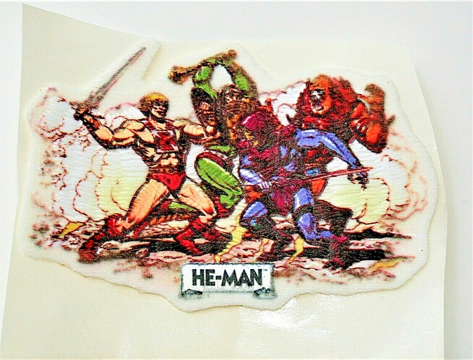 Vtg He-Man Battle Scene Cartoon Patch NOS 1980's Vending Machine Prize