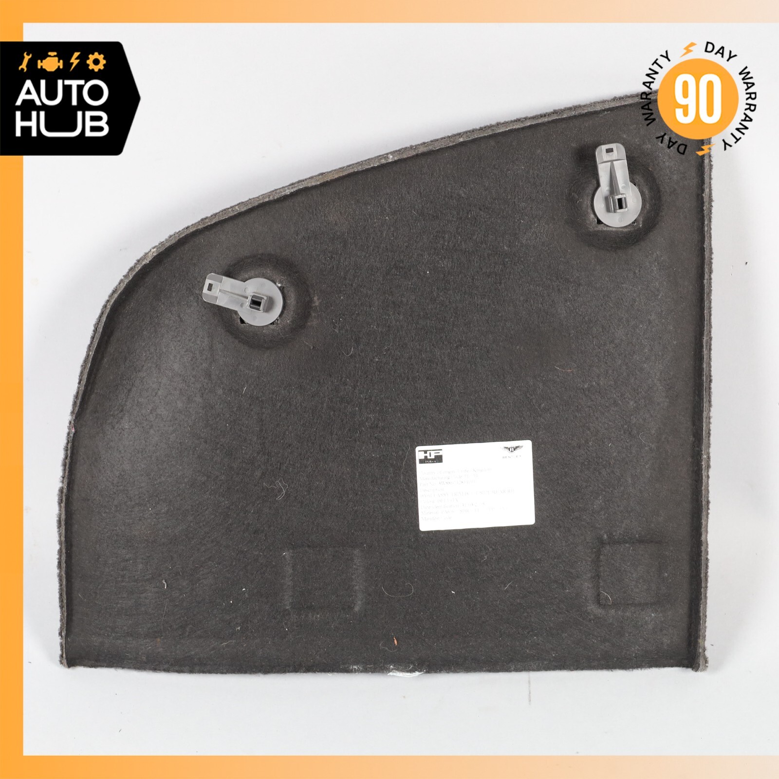 03-10 Bentley Continental GT Coupe Rear Right Trunk Quarter Trim Cover Panel OEM