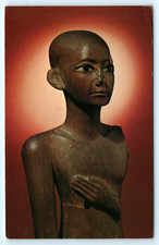 Royal Ontario Museum Chrome Postcard Wooden Statue Egyptian District Magistrate