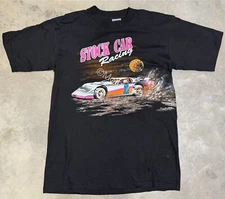 Vintage 1992 Eldora Speedway Dirt Late Model Puffy Graphic Tee - Large