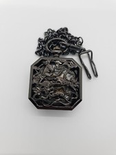 Square with Animal Cut Out Detailing Pocket Watch - Automatic