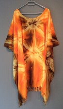 Kaftan Tunika lang Longshirt ORANGE BRAUN 2XL 3XL 4XL 52 54 56 58 60 -CM535