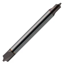 .039" Radius 2 Flute Double End Carbide Corner Rounding End Mill TiCN Coated,