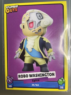 Stumble Guys Trading Cards Sammelkarten 2023 Serie 2 Invasion Robo Washington 39