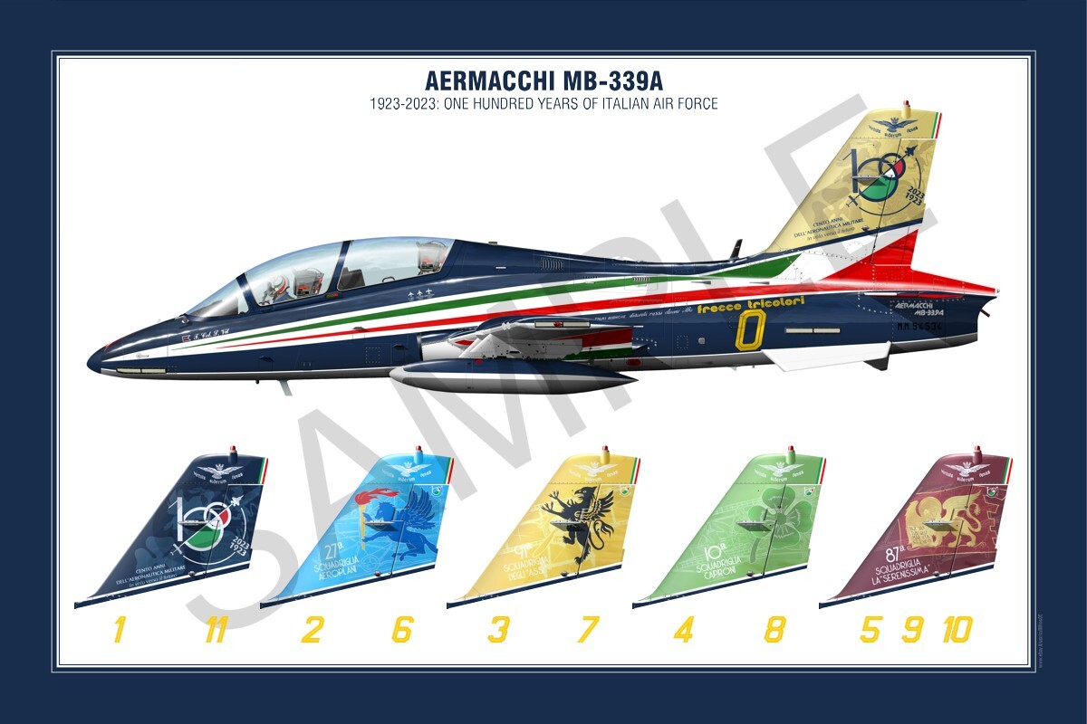 Aermacchi MB-339A Squadron Print Poster 30x45 