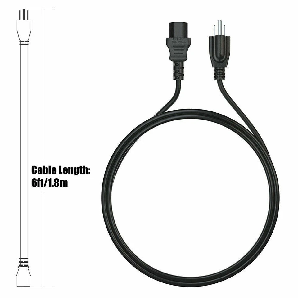 6ft UL AC Adapter Cable for Mackie Thump15BST Powered Speaker Power Cord Lead - Image 4 of 4