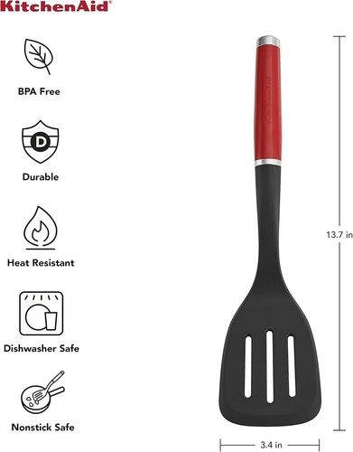 Lightweight Nylon Slotted Turner - Comfortable Grip, Heat Resistant to 450°F - Picture 5 of 8