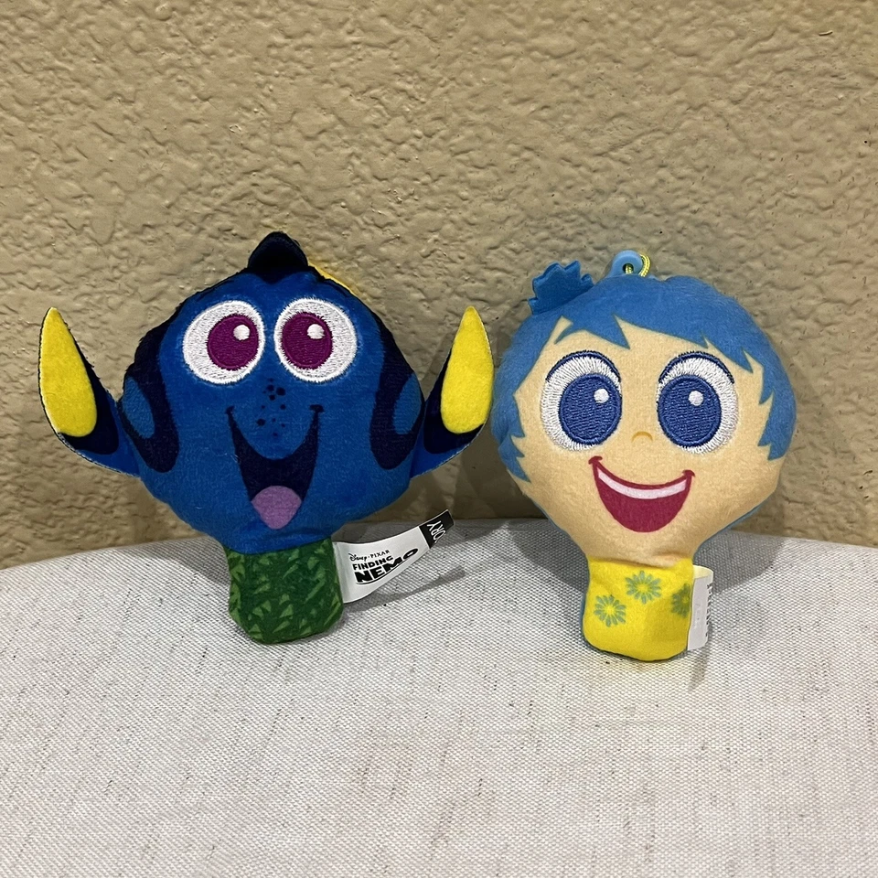 Disney Plush McQueen Joe Soul Jack Incredibles Dory Nemo & Joy Keychain LOT - Image 4 of 4