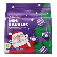 Cadbury Tree Decorations Mini Baubles Christmas Bag of Milk Chocolate 72g
