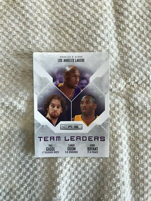 2010-11 Rookies Stars Team Leaders #13 Pau Gasol Lamar Odom Kobe Bryant