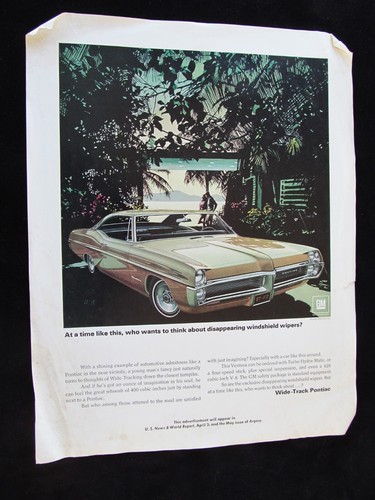 Lot of 11 1968 Pontiac Dealer Only SAMPLE Magazine Advertisements Firebird GTO - Picture 18 of 18