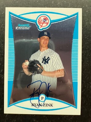 2008 Bowman Chrome Prospects Autograph Ryan Zink