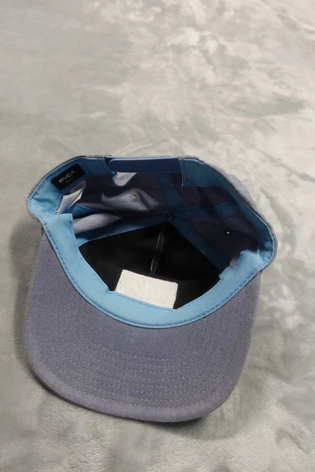 Gorra RVCA Snapback Azul Billete Plano Logo Mezcla de Lana Gorra Logo Foto 3 de 4