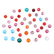 Round Cut Faceted Mix Loose Gemstones 78.70 Ct./ 7 mm 40 Pcs Lot AB-642