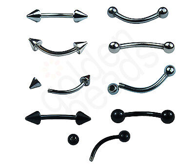 Banana Bar Ear Eye Lip Nipple Tongue Eyebrow Surgical Steel Body Piercing  UK
