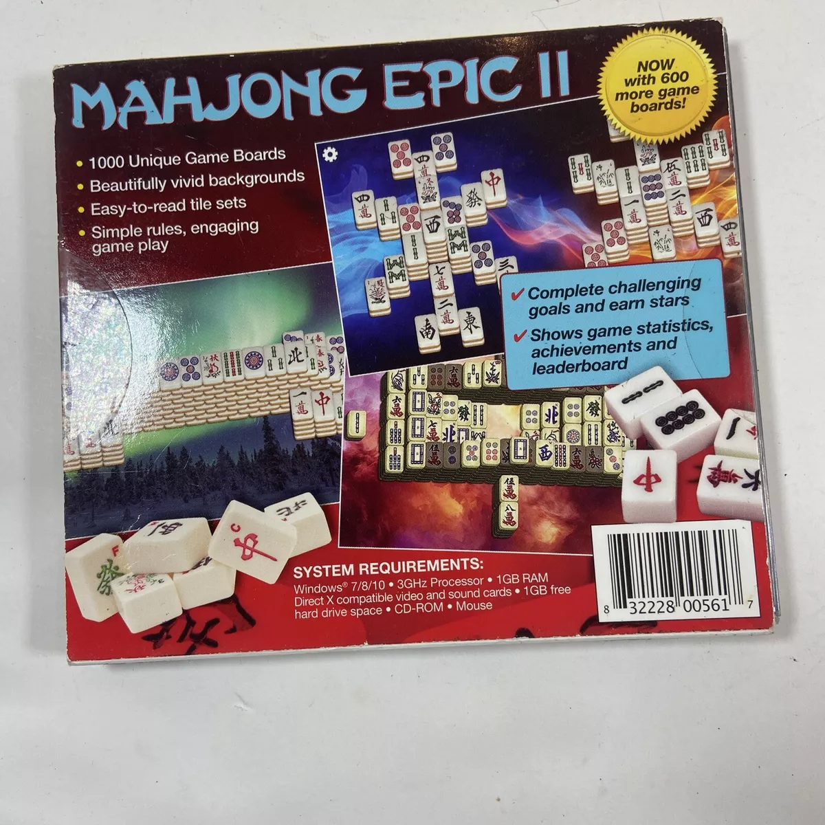 Mahjong Epic II PC Games CD 1000 Game Boards for sale online