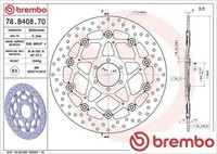 2X Bremsscheibe Brembo 78B40870 2 Bremsscheiben