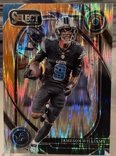 2024 Panini Select - Jameson Williams Orange And Black Shock Prizm - Lions