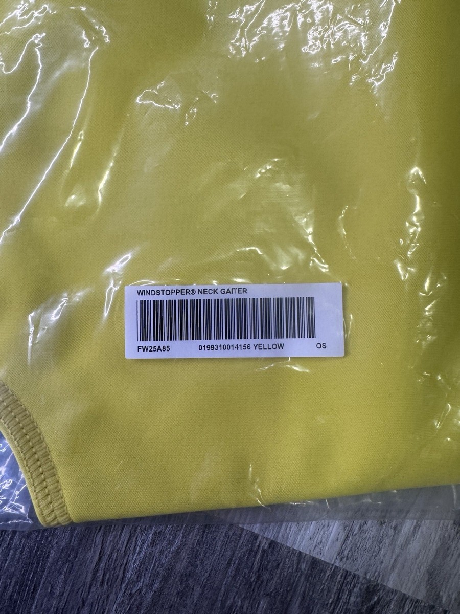 Supreme Windstopper GORE-TEX Neck Gaiter Scarf Yellow FW25A85 One