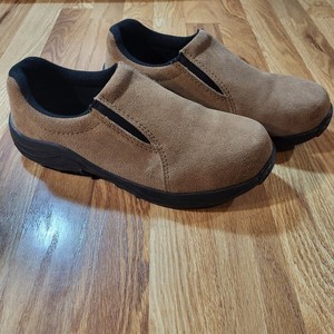 Brazos Work Force Men’s Steel Toed Shoes Size 10D‎ Slip-on  Tan Suede NWT Brazos Steel Toe Shoes | eBay main image 2