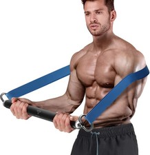 Portable Resistance Bands Bar Set 210lbs Tikaton Full Body Workout Equipment Kit