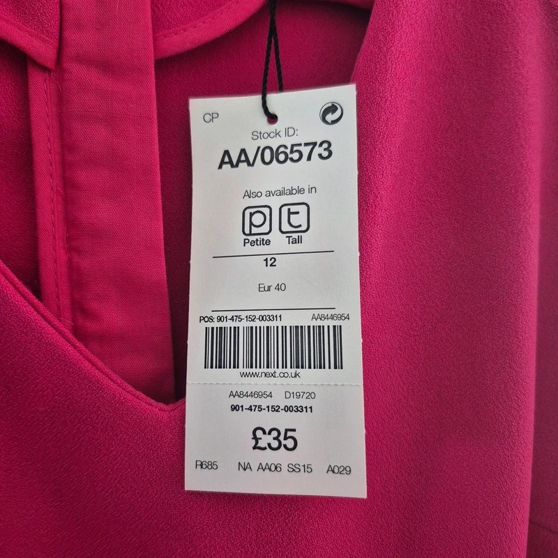 next-pink-dress-uk-12-sleeveless-occasion-wedding-guest-bnwt-ebay-uk