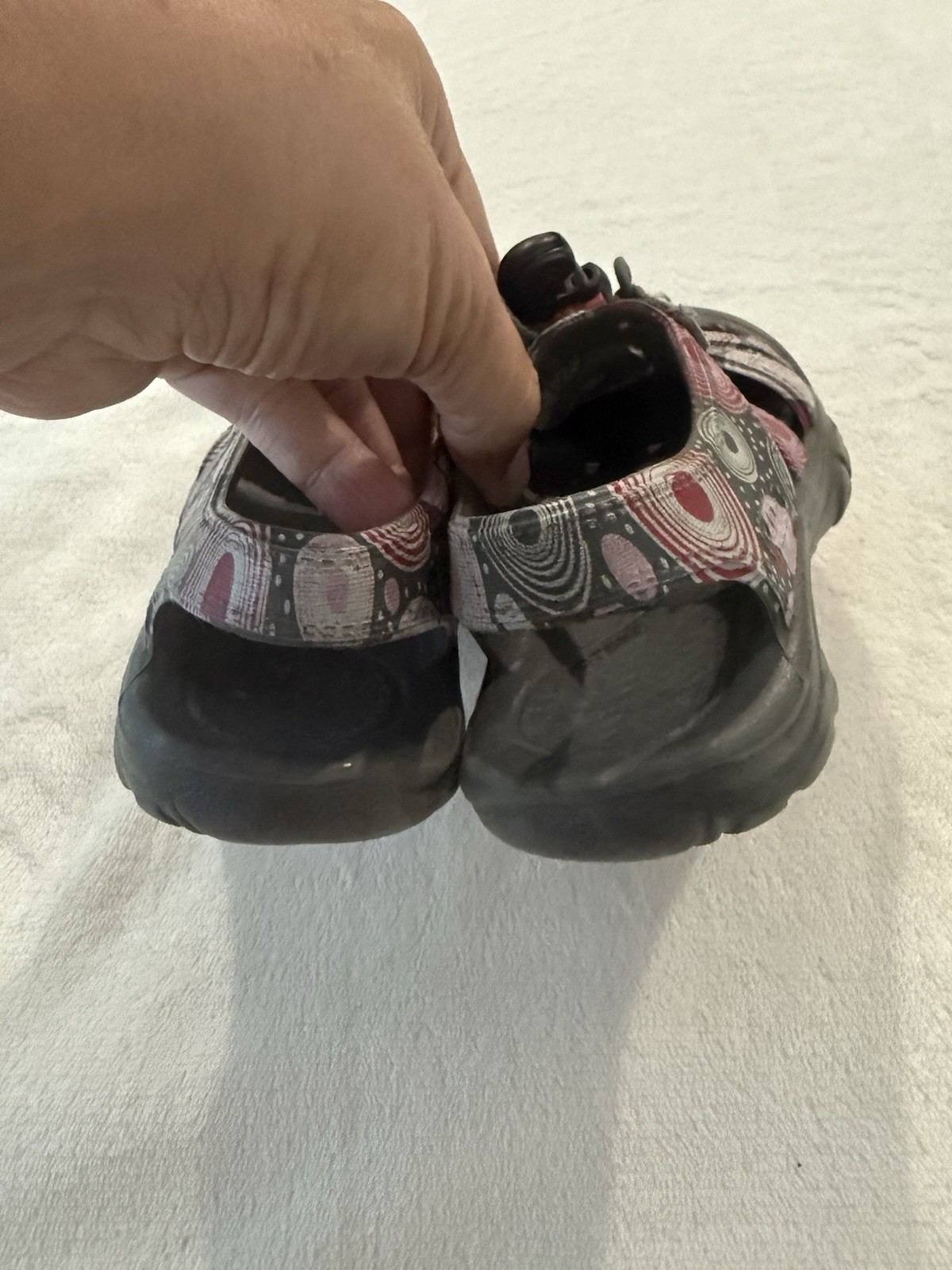 Sandali in gomma impermeabili KEEN SUNPORT bambina taglia 10 grigio rosa punta chiusa