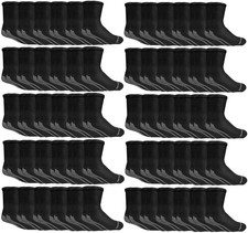 60 PK Loose Fit Gripper Diabetic Slipper Black Socks,Hospital Sock WOMENS 9-11 