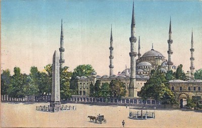 Constantinople Blue Mosque Hippodrome Obelisk Postcard E. F. Rochat c1910s