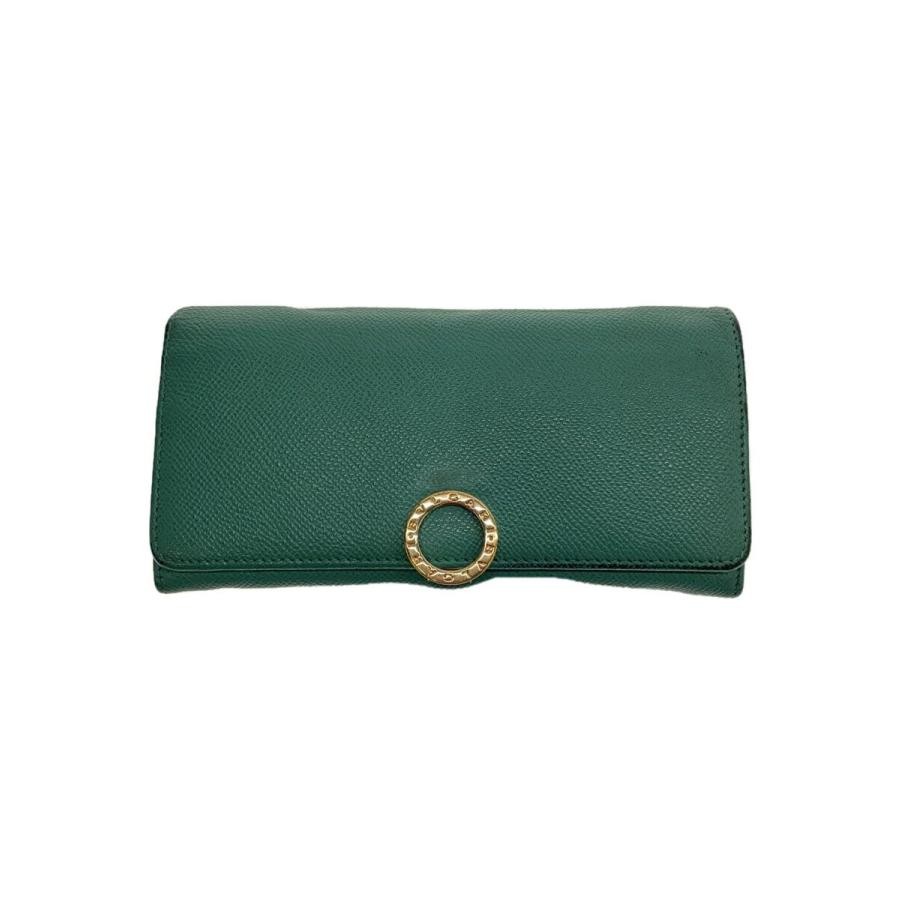 Used BVLGARI◆Long wallet/Leather/GRN/Plain/Ladies/289052