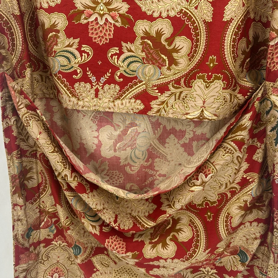 Vintage Ralph Lauren Home King Size Pillow Sham Red Paisley Sateen 1 EA - Image 4 of 4