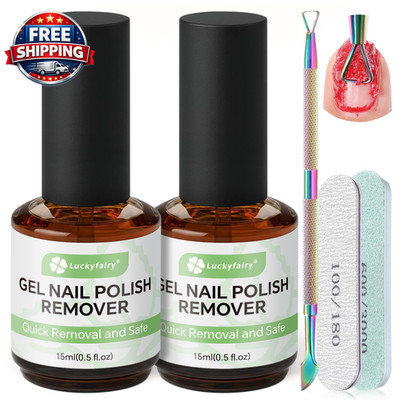 2 Pack Gel Nail Polish Remover: 5Pcs No Need Soaking or Wrapping, Gel Polish Rem