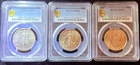 PCGS Walking Liberty Half Dollar 3-Coin Lot: 1947 MS63, 1944 MS62, 1944 AU55 Sil