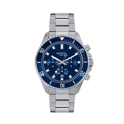 Mens Wristwatch BREIL Tribe STAND GUARD EW0844 Chrono Stainless Steel Blue