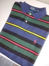 Polo Ralph Lauren Multicolor Striped Polo Shirt Men's XL Custom Fit Short Sleeve