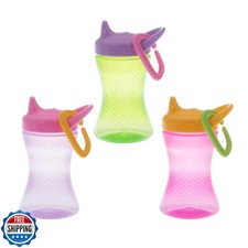 Nuby No-Spill Hard Spout Sippy Cup with Easy Grip - 3-Pack 10 oz - Baby Sip