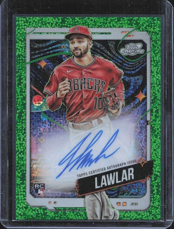 2024 Topps Cosmic Chrome Autographs Green Space Dust Jordan Lawlar RC /75
