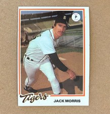 1978 Tigers Burger King - Jack Morris - #8 - Detroit Tigers - VG-Ex