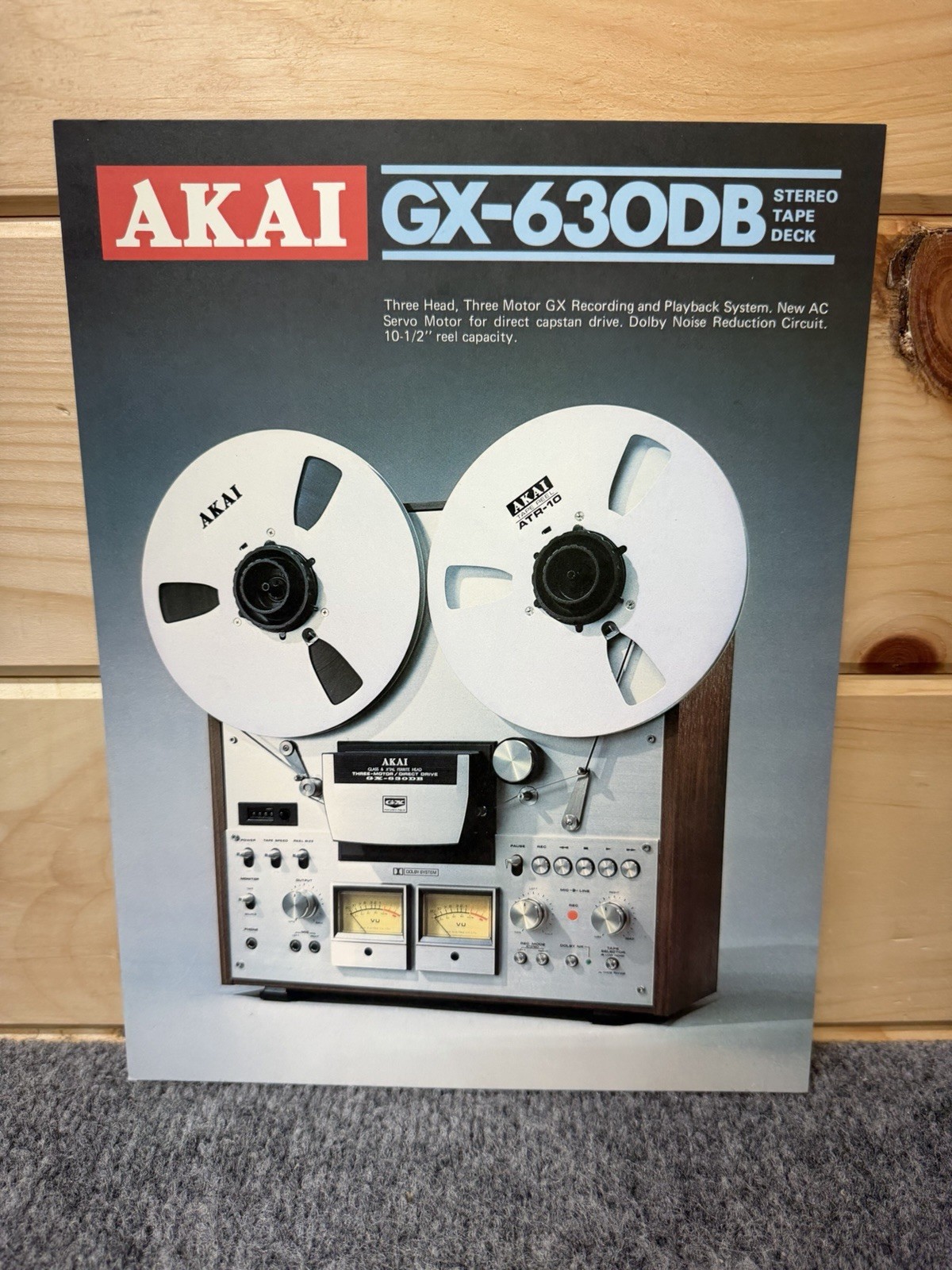 ⭐️Original Akai GX-630DB Stereo Reel Tape Deck Player Dealer Sales Brochure ⭐️