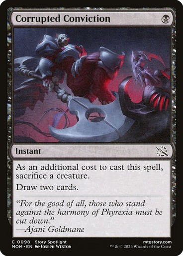 NM Corrupted Conviction, MTG, March of the Machine, Magic the Gathering, 98