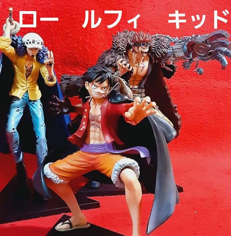 Figurine Manga One Piece Trois Capitaines Luffy Trafalgar Law