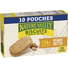 Nature Valley Biscuit Sandwiches, Peanut Butter, 1.35 Ounce Pack of 10 