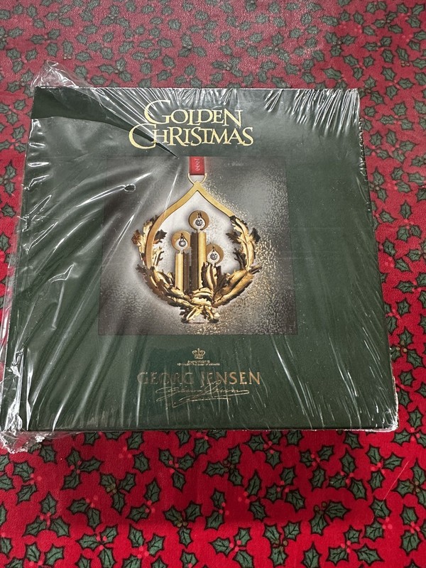 Georg Jensen 1999 Christmas Candles Ornament,  Gold Plated FACTORY SEALED NIB