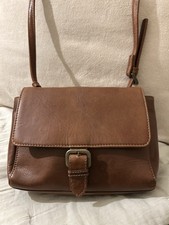 Fat Face Brown Leather Crossbody Saddle Bag