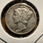 1942 D 10C Mercury Dime .90 Silver. Full Bands.  Sharp Looking Coin.