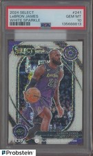 2024 Panini Select White Sparkle Prizm #241 LeBron James Lakers PSA 10