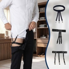 2Pcs Shirt Stays Belt Shirt Holder Stays Adjustable Thigh Suspender Garter